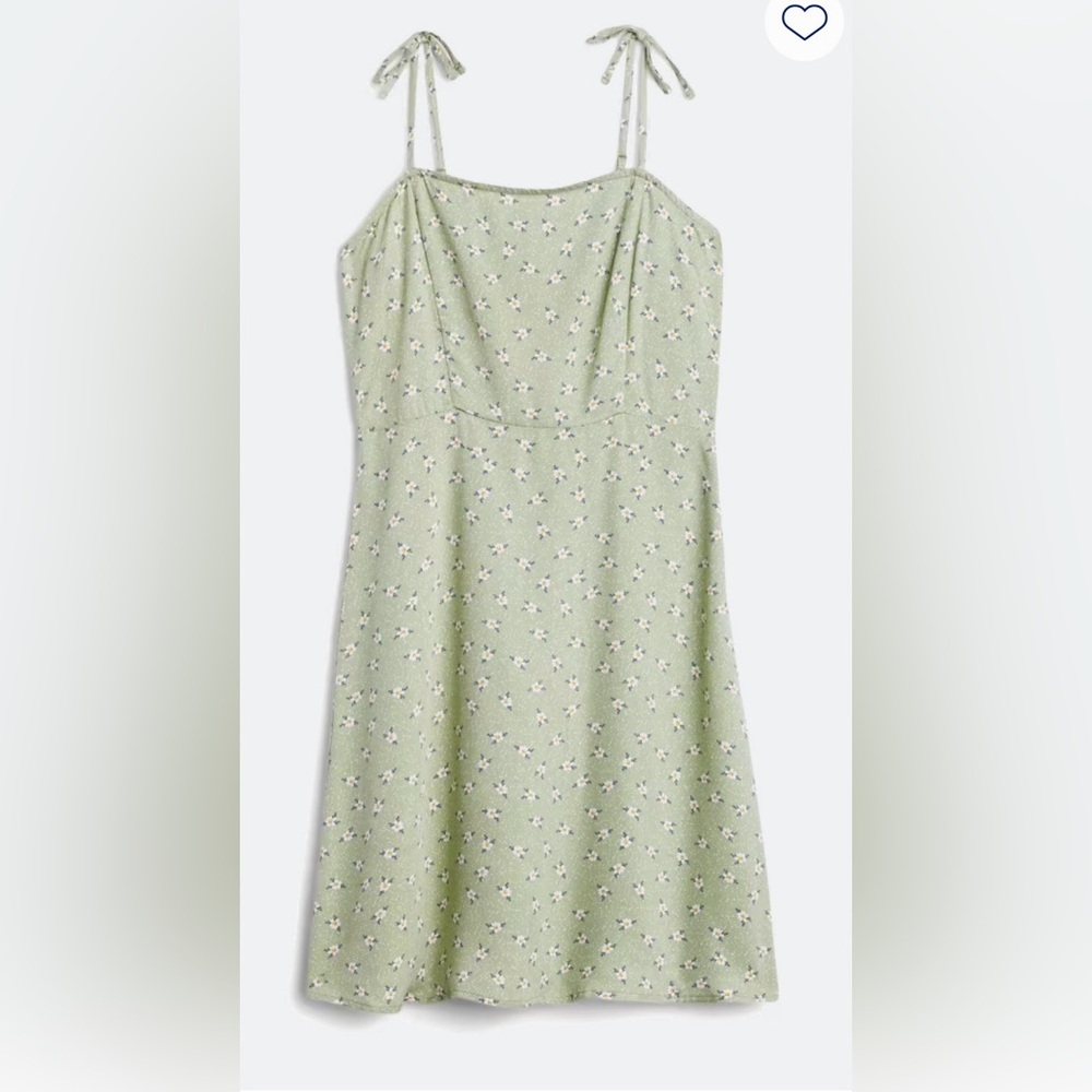 Girls Fit & Flare Sundress - Light Green Floral - Size L